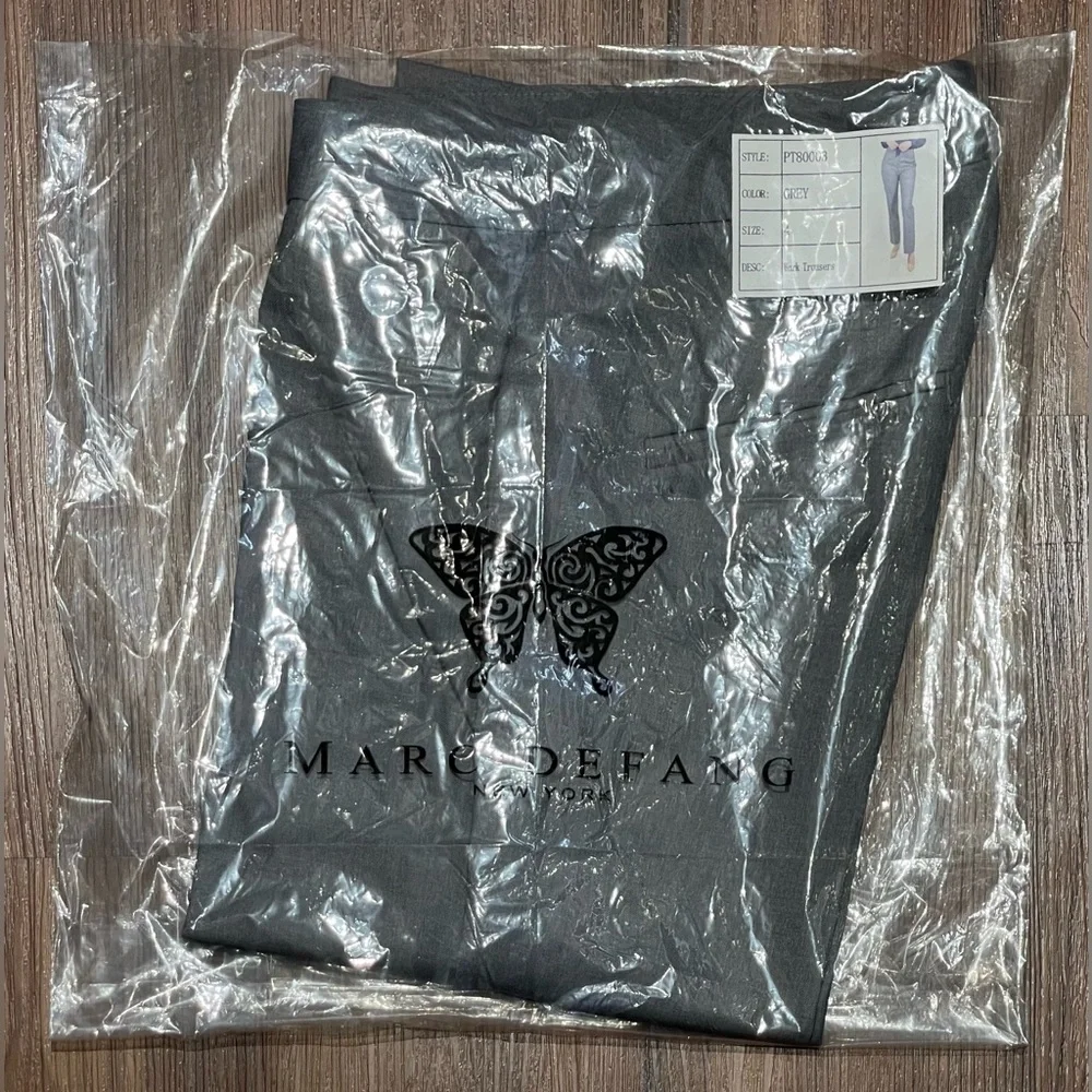 New Marc Defang Gray Tailored Suiting Trousers - 4 US - Picture 4 of 4